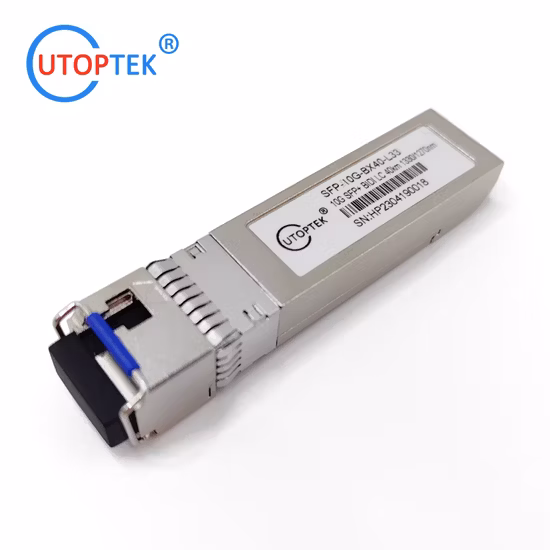 Module émetteur-récepteur LC Ddm à Fiber unique SFP + 10g Bidi 40km 1270nm/1330nm, monomode SFP 10g Bidi